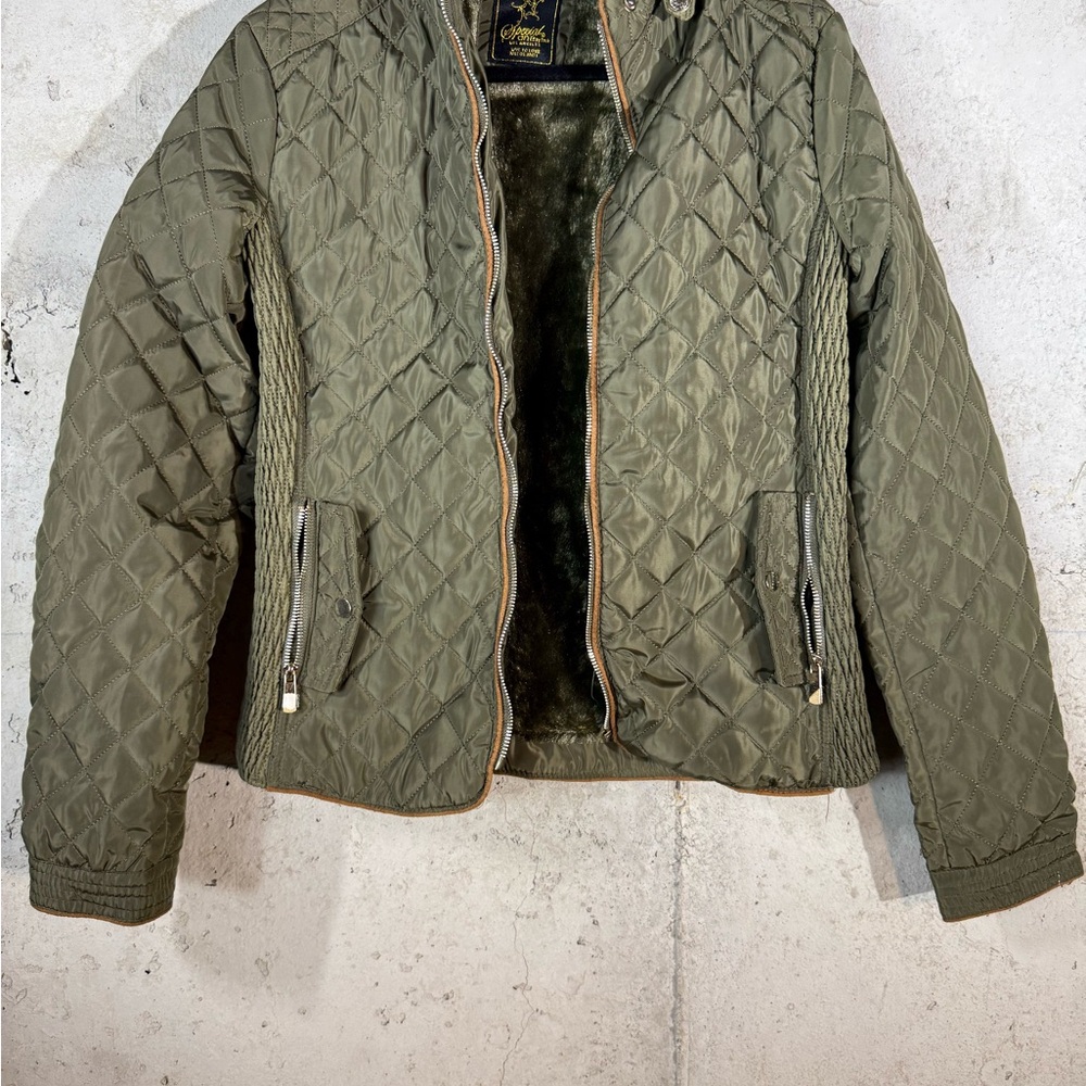 Olive Quilted Women's Jacket